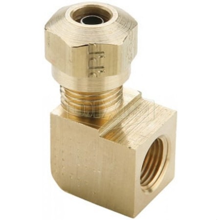 Dixon 90Deg Air Brake Elbow, 17/32-24 x 3/8 in Nominal, Straight Female x Pipe End Style, Brass, Domestic 70NAB66